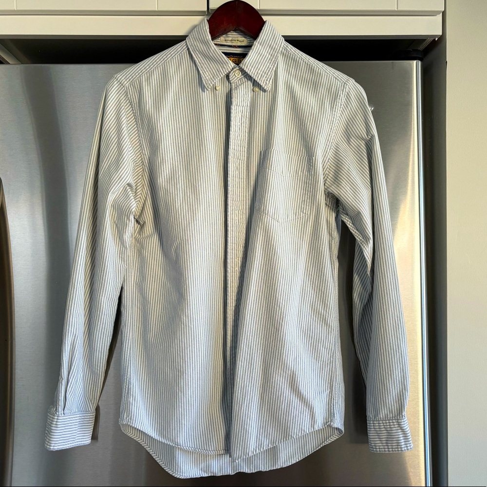 Ralph Lauren Rugby blue stripe button down oxford shirt